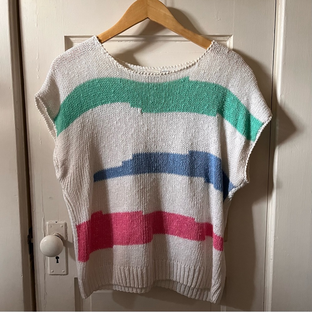 Vintage Color Block Sweater Tee